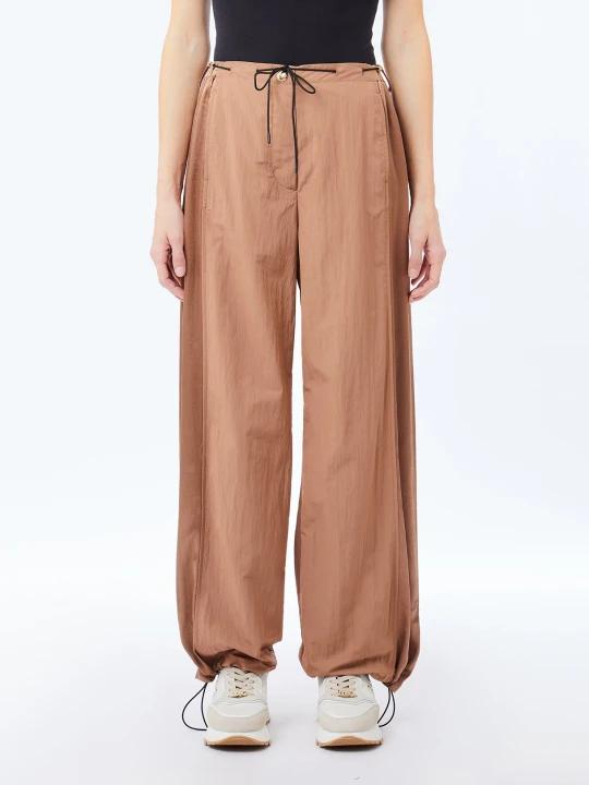 Zdjęcie produktu Liu Jo Jogging Trousers In Nylon And Satin Milk Chocolate