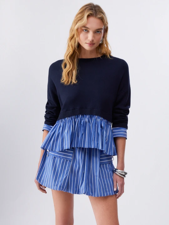 Zdjęcie produktu Liu Jo Jumper With Flounces Dark Blue