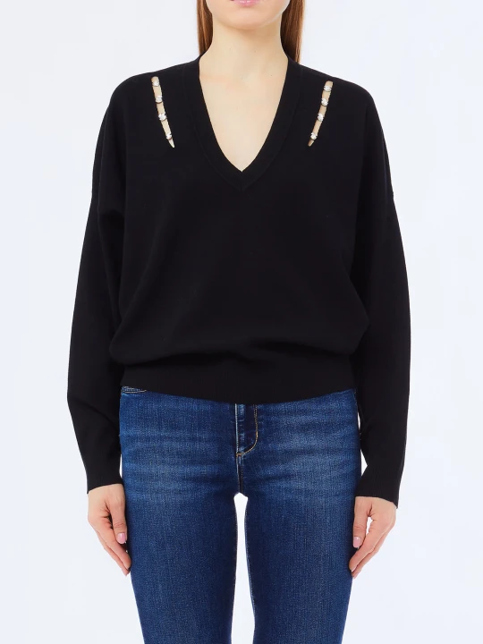 Zdjęcie produktu Liu Jo Jumper With Gemstones czarny