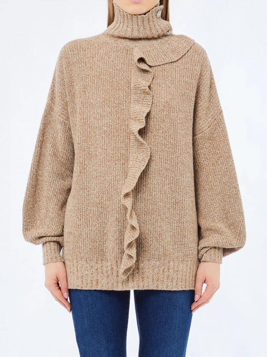 Zdjęcie produktu Liu Jo Jumper With Maxi-ruffles Chocolate
