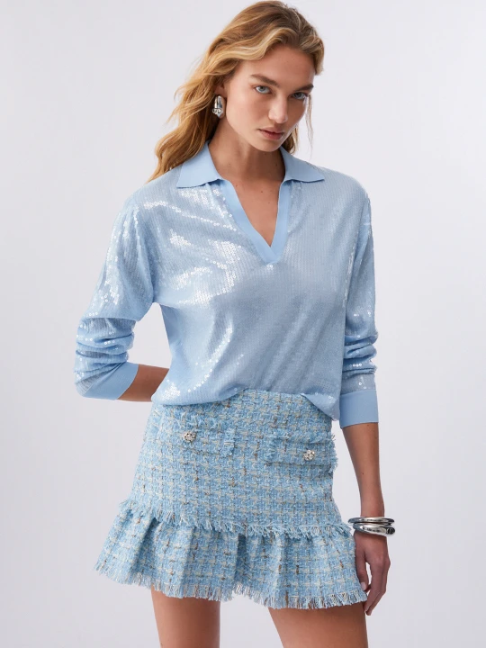 Zdjęcie produktu Liu Jo Jumper With Sequins Light Blue