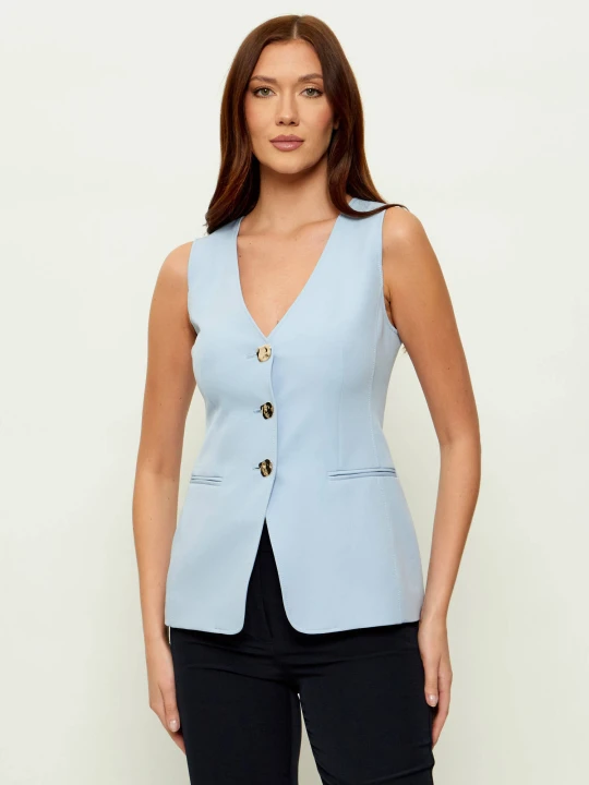Zdjęcie produktu Liu Jo Kamizelka | Slim Fit błękitny