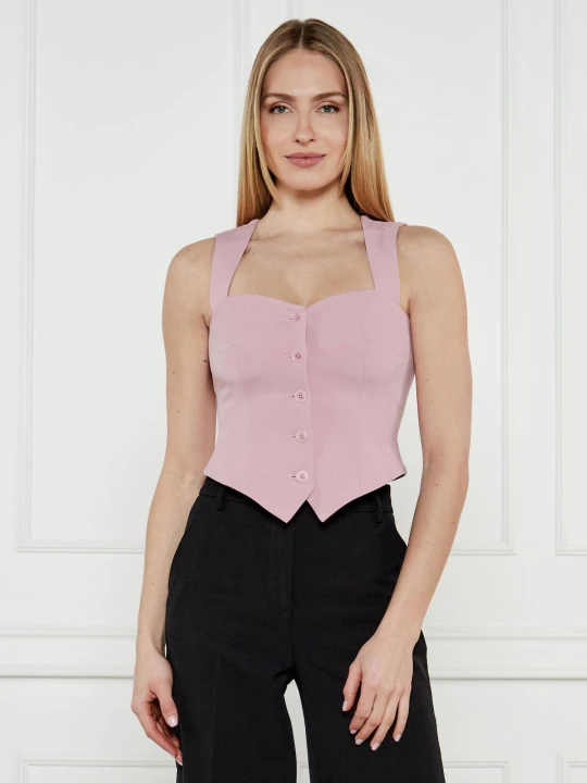 Zdjęcie produktu Liu Jo Kamizelka | Slim Fit pudrowy róż