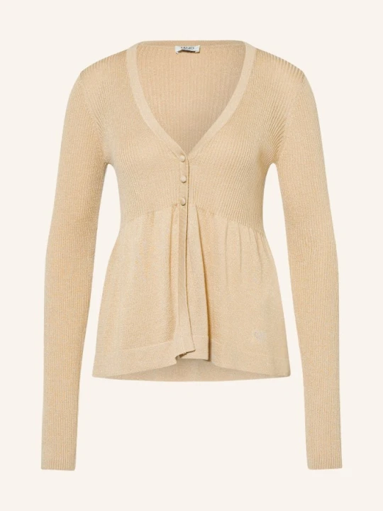 Zdjęcie produktu Liu Jo Kardigan Z Błyszczącą Przędzą beige ZŁOTY
