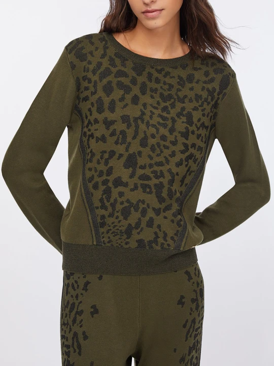 Zdjęcie produktu Liu Jo Knit Animal-print Olive Green