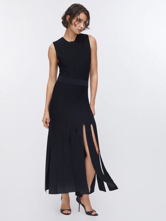 Zdjęcie produktu Liu Jo Knit Dress With Fringes czarny