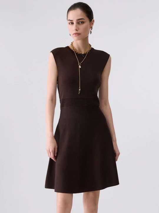 Zdjęcie produktu Liu Jo Knit Dress With Lace Detail Mocha