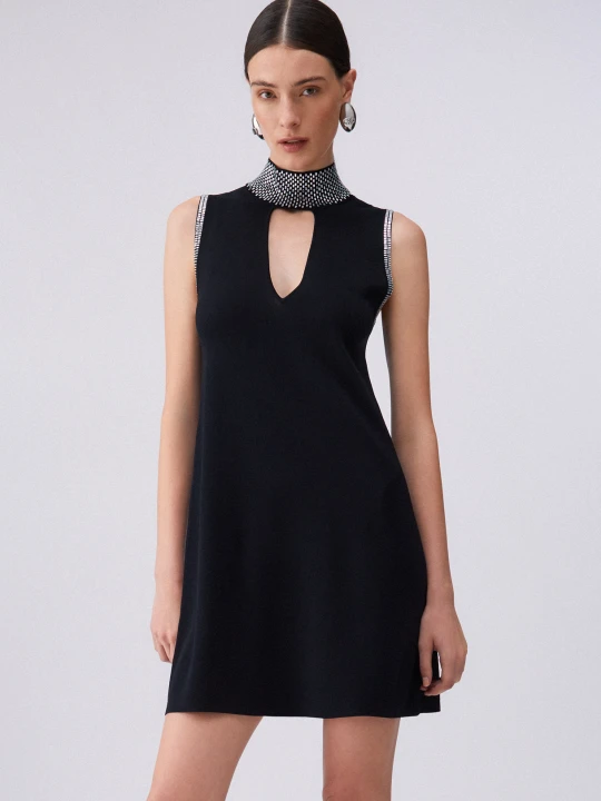 Zdjęcie produktu Liu Jo Knit Dress With Rhinestones czarny