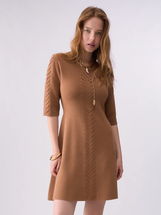 Zdjęcie produktu Liu Jo Knit Fit & Flare Dress beżowy