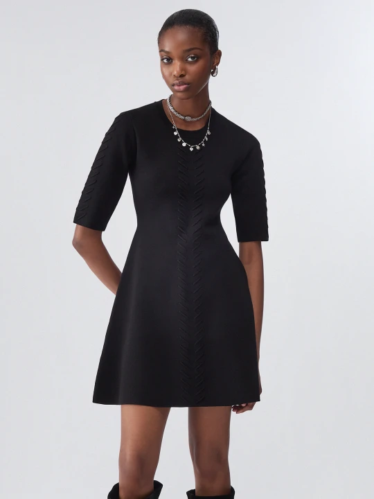 Zdjęcie produktu Liu Jo Knit Fit & Flare Dress czarny