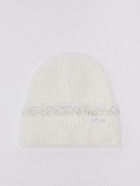 Zdjęcie produktu Liu Jo Knit Hat With Beads Cream