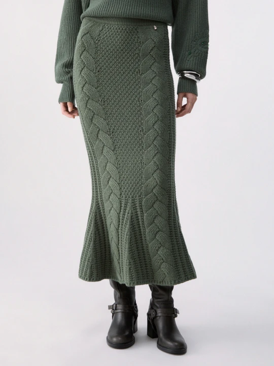 Zdjęcie produktu Liu Jo Knit Midi Skirt Dark Green