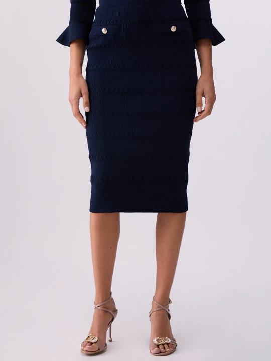 Zdjęcie produktu Liu Jo Knit Midi Skirt Dark Blue