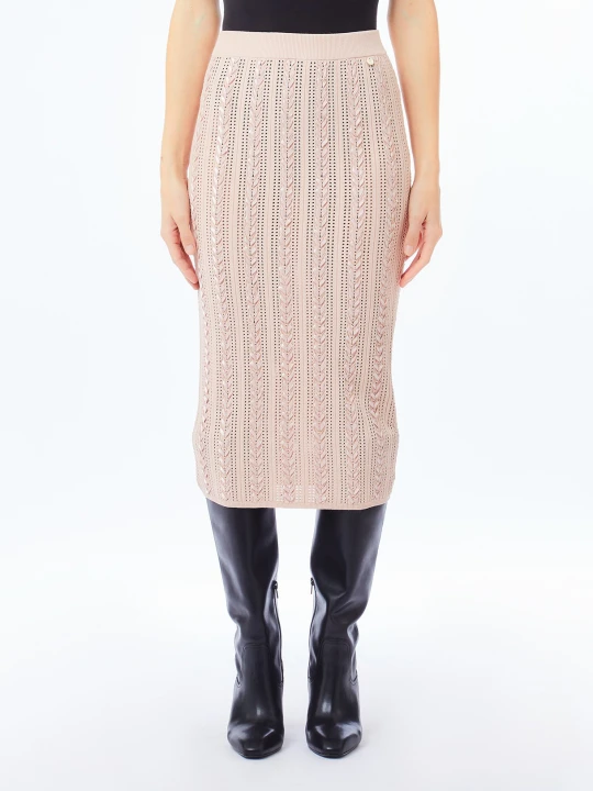Zdjęcie produktu Liu Jo Knit Midi Skirt Powder Pink