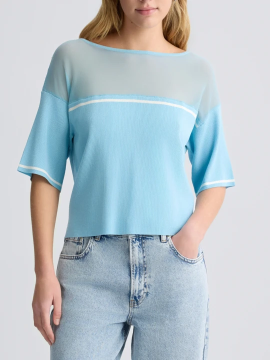 Zdjęcie produktu Liu Jo Knit T-shirt Light Blue