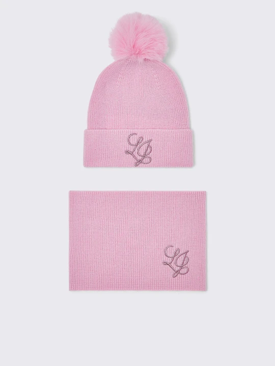 Zdjęcie produktu Liu Jo Knitted Hat And Neck Warmer Set różowy