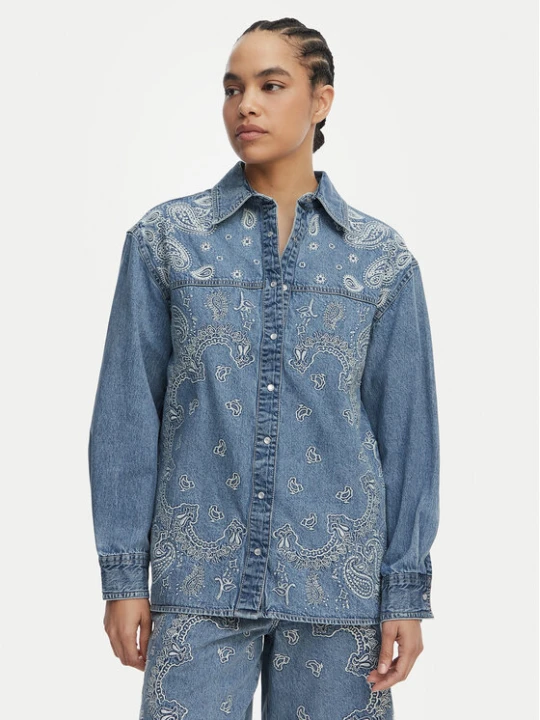 Zdjęcie produktu Liu Jo Koszula jeansowa UA6145 D0313 Niebieski Regular Fit