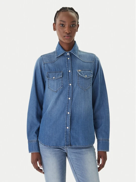 Zdjęcie produktu Liu Jo Koszula jeansowa UA6339 D4851 Granatowy Regular Fit