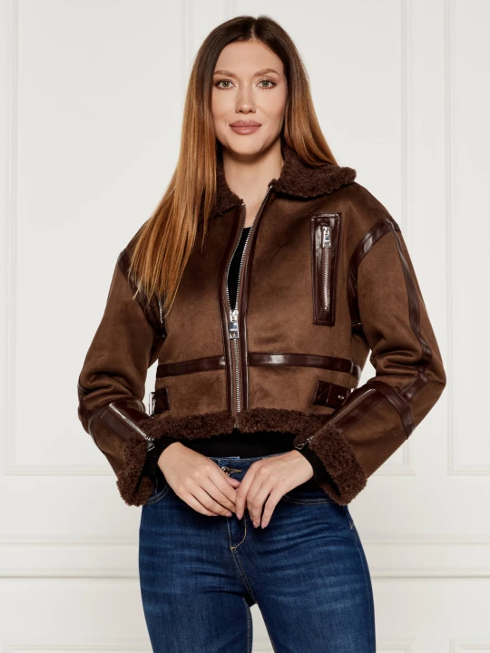 Zdjęcie produktu Liu Jo Kożuch | Cropped Fit brązowy
