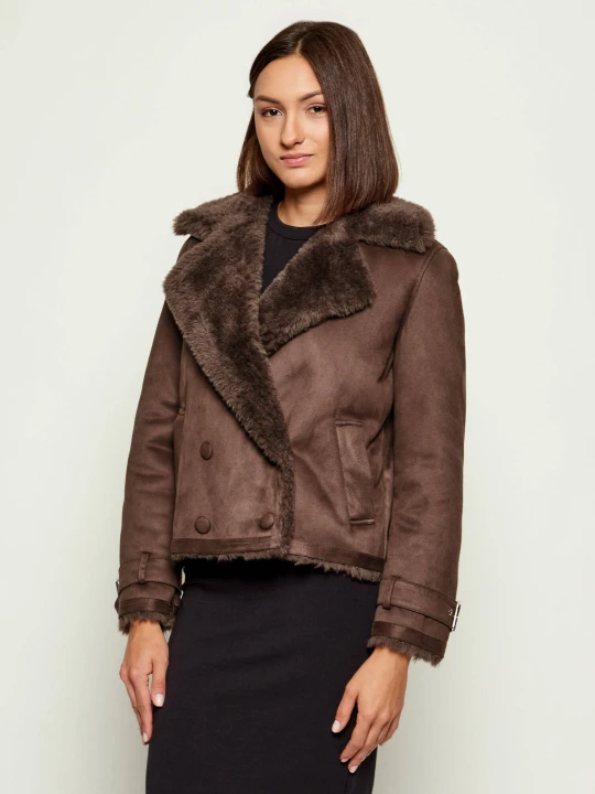 Zdjęcie produktu Liu Jo Kożuch | Regular Fit | shearling brązowy