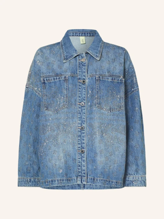 Zdjęcie produktu Liu Jo Kurtka Dżinsowa Gigi Z Kamyczkami Ozdobnymi blau 79212 Den.Blu dk.bandana