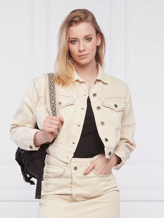 Zdjęcie produktu Liu Jo Kurtka jeansowa | Cropped Fit beżowy