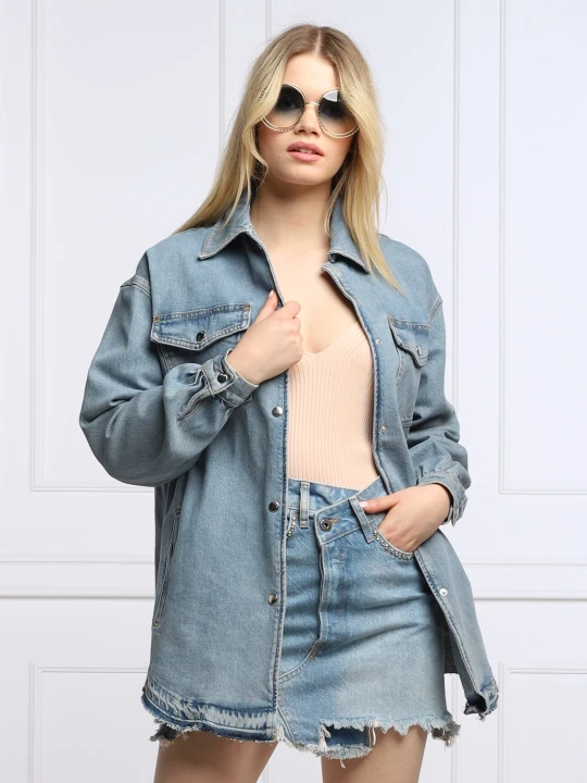 Zdjęcie produktu Liu Jo Kurtka jeansowa | Longline Fit niebieski