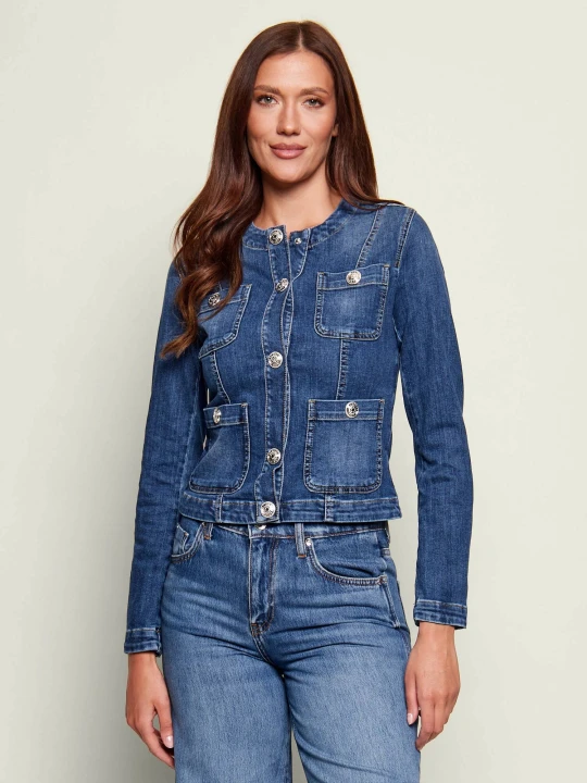 Zdjęcie produktu Liu Jo Kurtka jeansowa | Slim Fit niebieski
