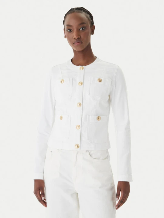 Zdjęcie produktu Liu Jo Kurtka jeansowa UA6260 D0275 Biały Regular Fit