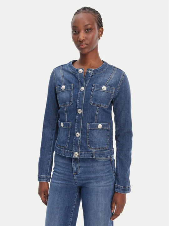 Zdjęcie produktu Liu Jo Kurtka jeansowa UA6260 D0275 Niebieski Regular Fit