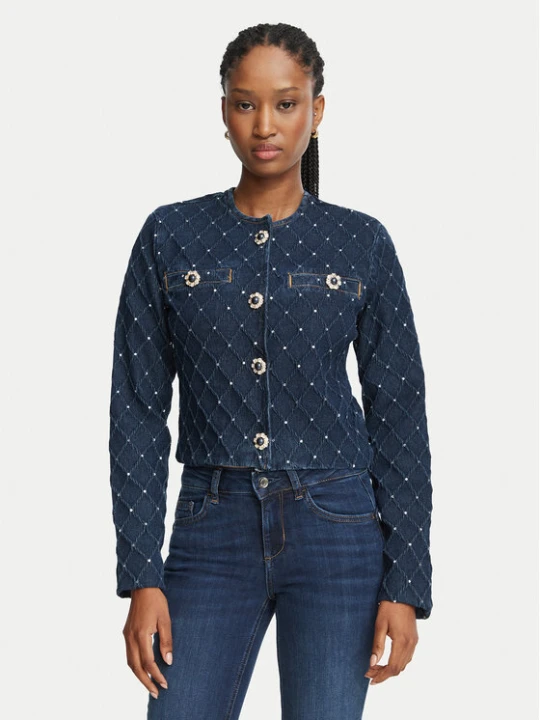 Zdjęcie produktu Liu Jo Kurtka jeansowa UF6169 D0374 Granatowy Regular Fit