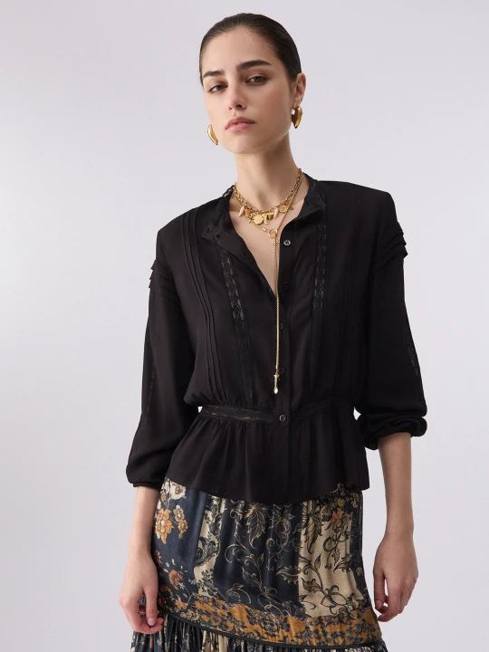 Zdjęcie produktu Liu Jo Lace Trimmed Blouse czarny