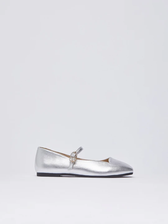 Zdjęcie produktu Liu Jo Laminated Ballet Flats srebrny
