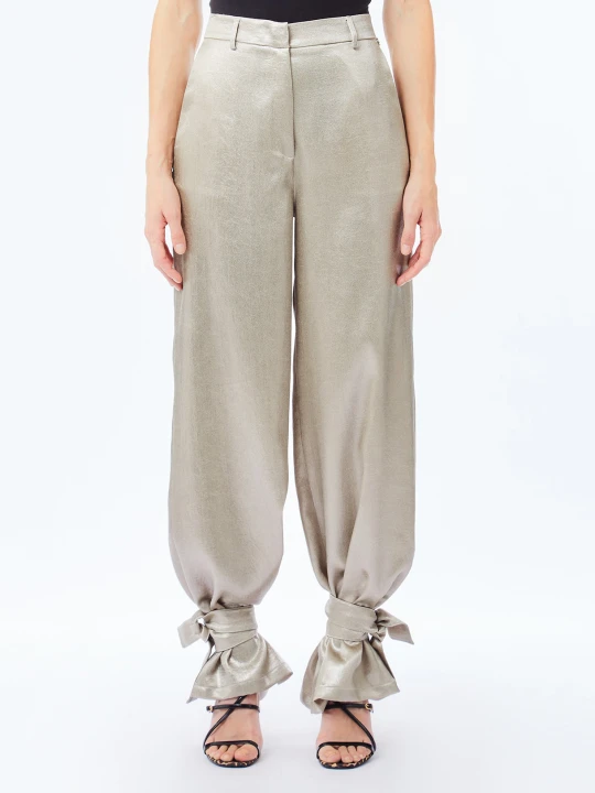 Zdjęcie produktu Liu Jo Laminated Crepe Trousers złoty