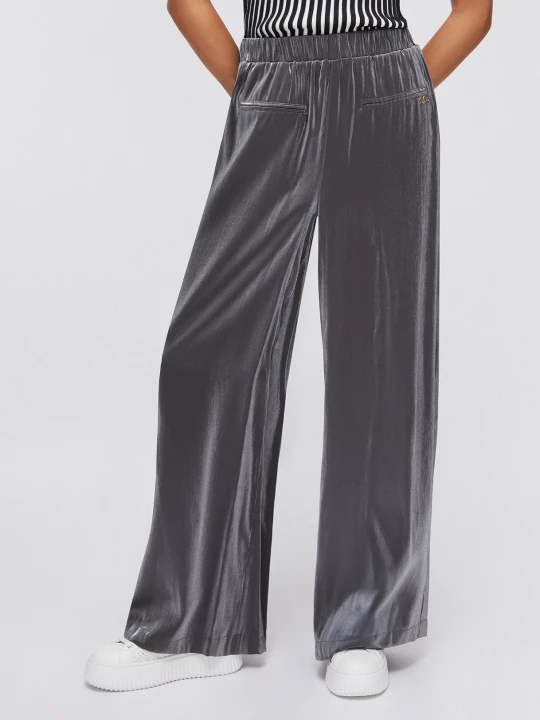 Zdjęcie produktu Liu Jo Laminated Flared Trousers szary