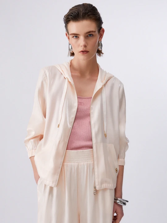 Zdjęcie produktu Liu Jo Laminated Hooded Jacket Champagne