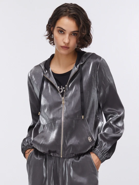 Zdjęcie produktu Liu Jo Laminated Hooded Jacket szary