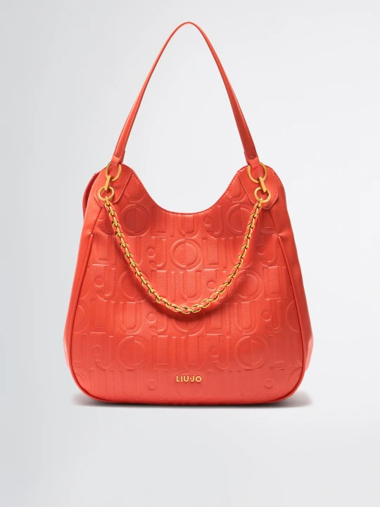 Zdjęcie produktu Liu Jo Large Bag With Bejewelled Chain pomarańczowy