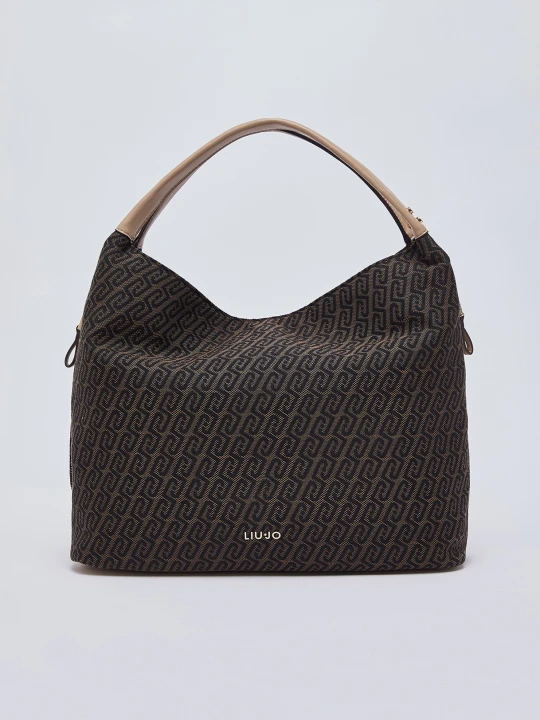 Zdjęcie produktu Liu Jo Large Bag With Monogram Logo Dark Brown