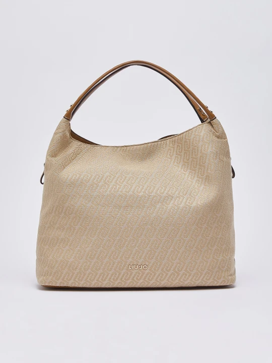Zdjęcie produktu Liu Jo Large Bag With Monogram Logo beżowy