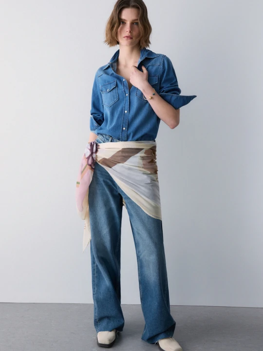 Zdjęcie produktu Liu Jo Large Colour-block Scarf Cream