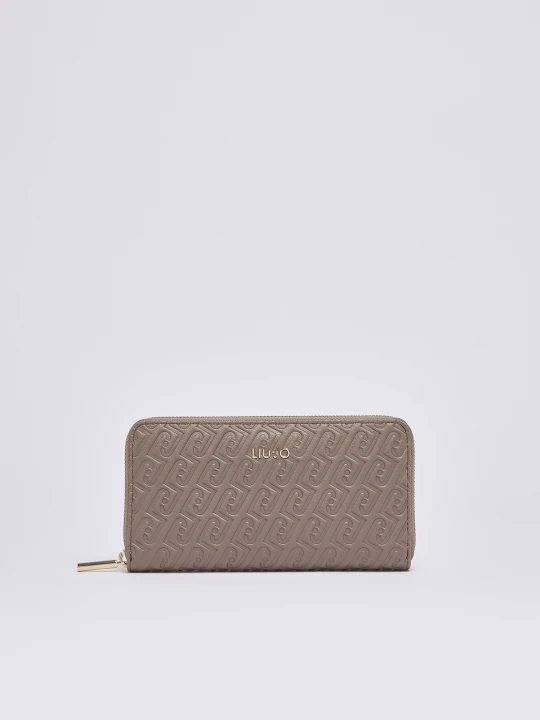 Zdjęcie produktu Liu Jo Large Debossed Monogram Wallet Mocha