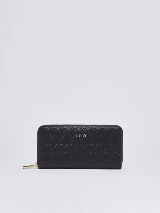Zdjęcie produktu Liu Jo Large Wallet Monogram Debossed czarny