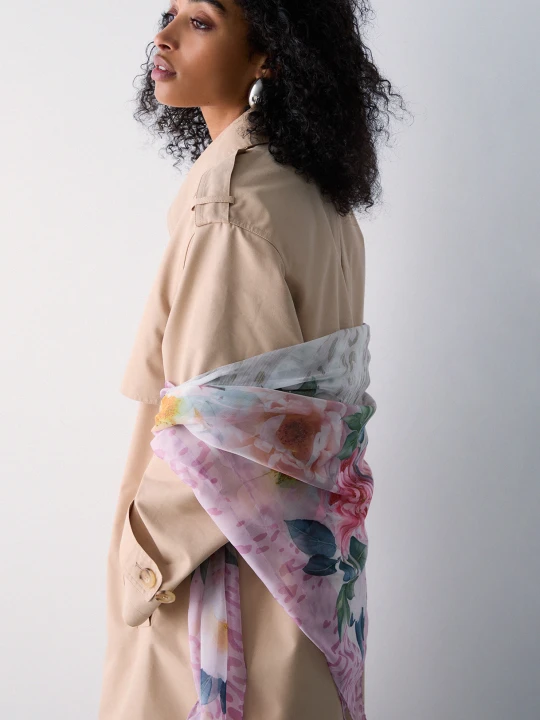 Zdjęcie produktu Liu Jo Large Foulard With Peonies różowy