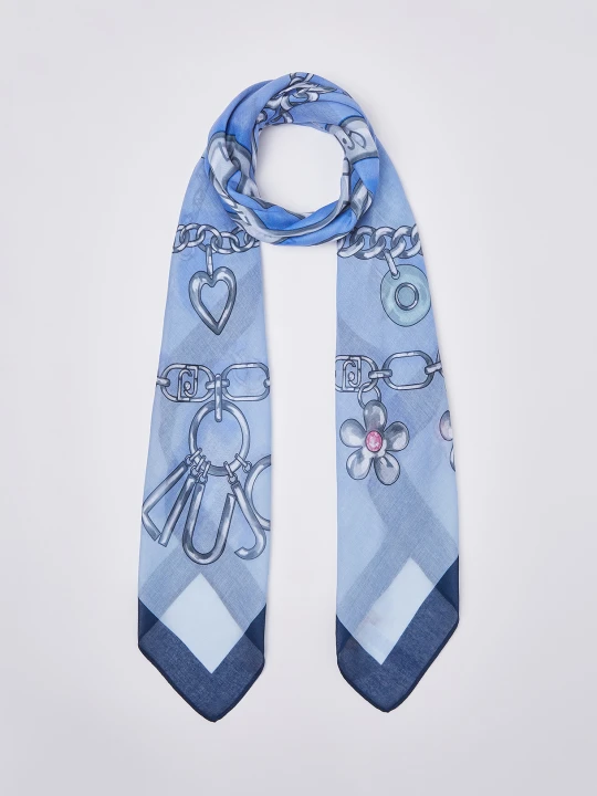 Zdjęcie produktu Liu Jo Large Foulard With Print Light Blue