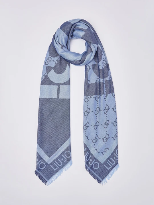 Zdjęcie produktu Liu Jo Large Jacquard Foulard Light Blue