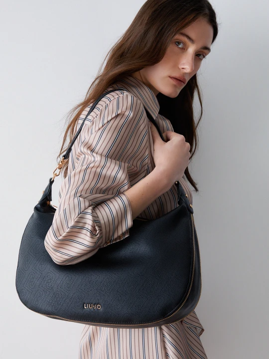 Zdjęcie produktu Liu Jo Large Laser-cut Hobo Bag czarny