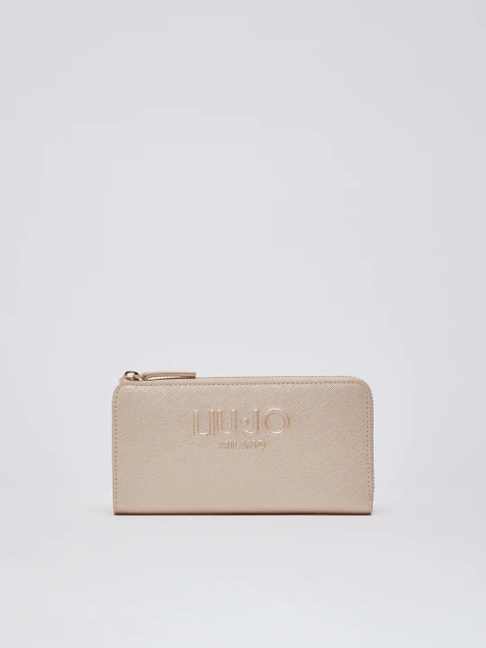 Zdjęcie produktu Liu Jo Large Purse With Zip Light Gold