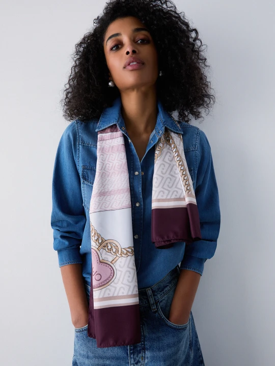 Zdjęcie produktu Liu Jo Large Scarf With Bow brązowy