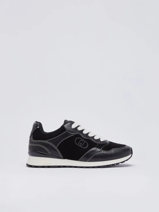 Zdjęcie produktu Liu Jo Leather And Suede Sneakers czarny
